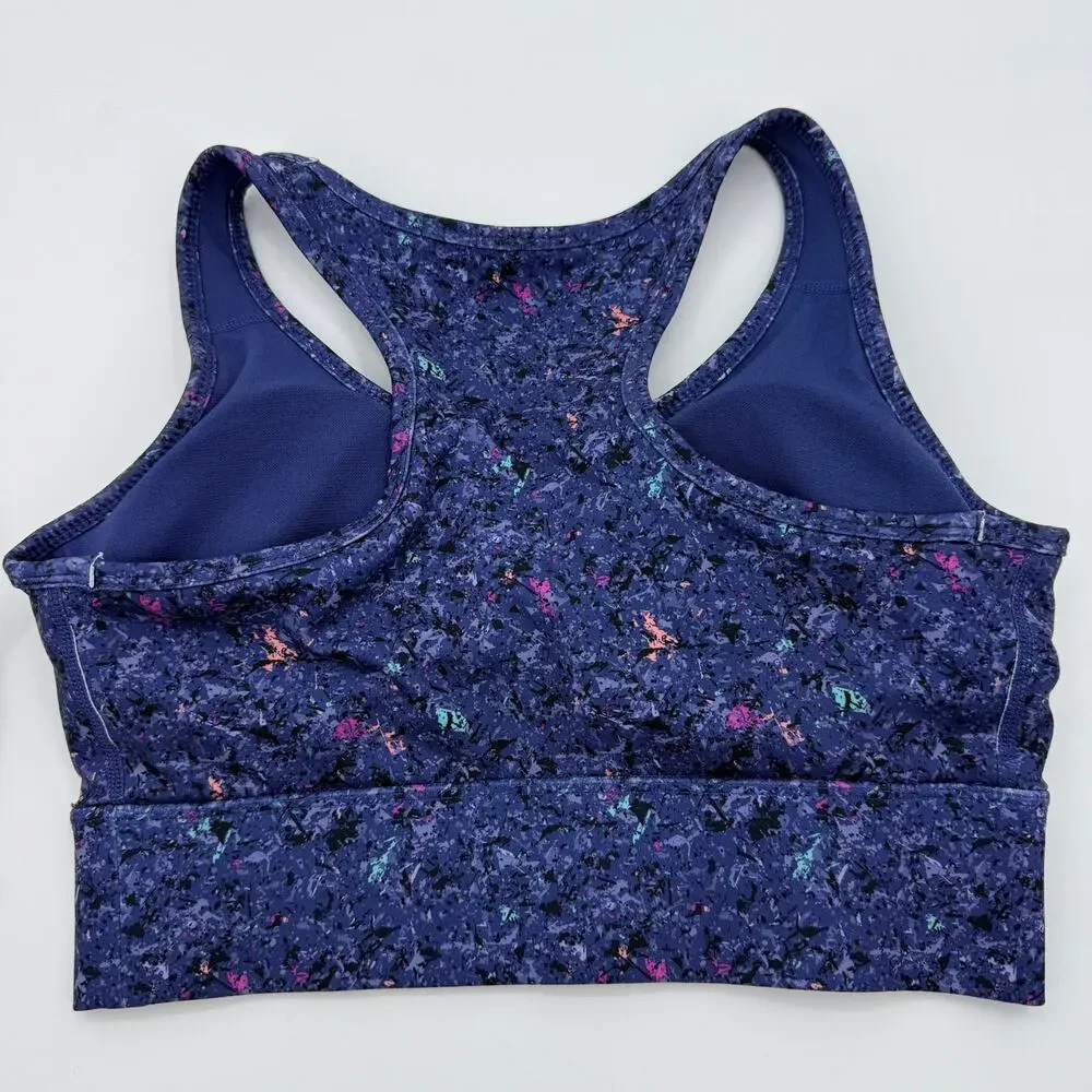 REEBOK Renew Long line Sports Bras (2) Size M Removable Cups Pullover Racerback